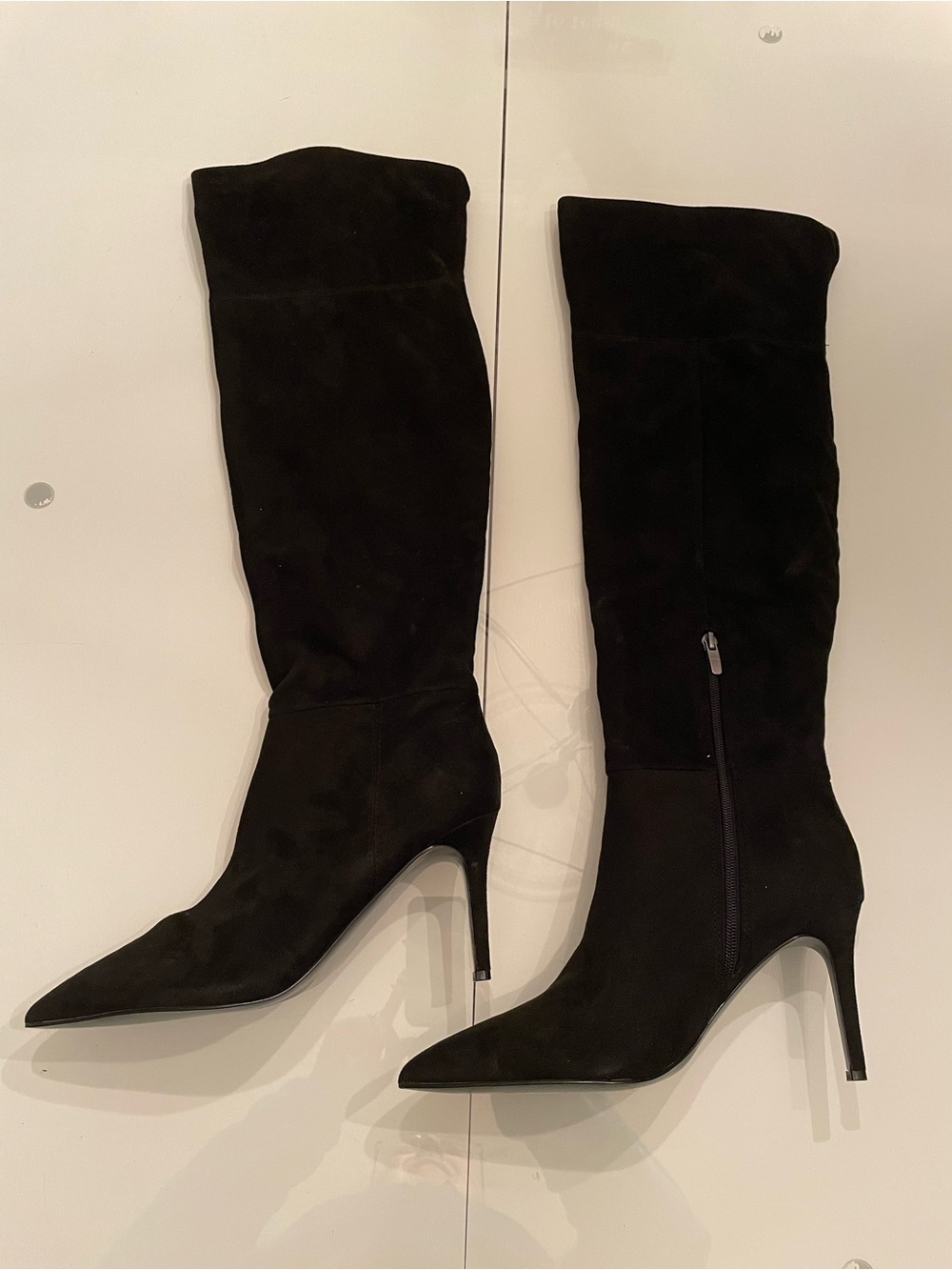 Nine West Black Over-the-Knee Pointed-Toe Stiletto Boots